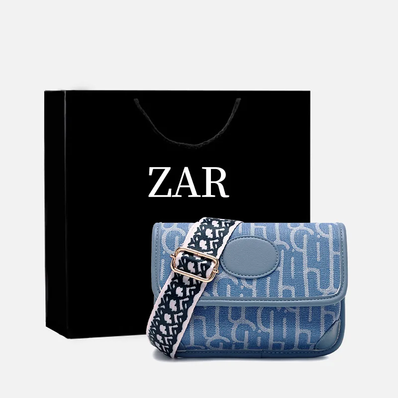 

Casual print small bag ladies 2021 new luxry charm shoulder strap crossbody women saddle hand bag chest bags