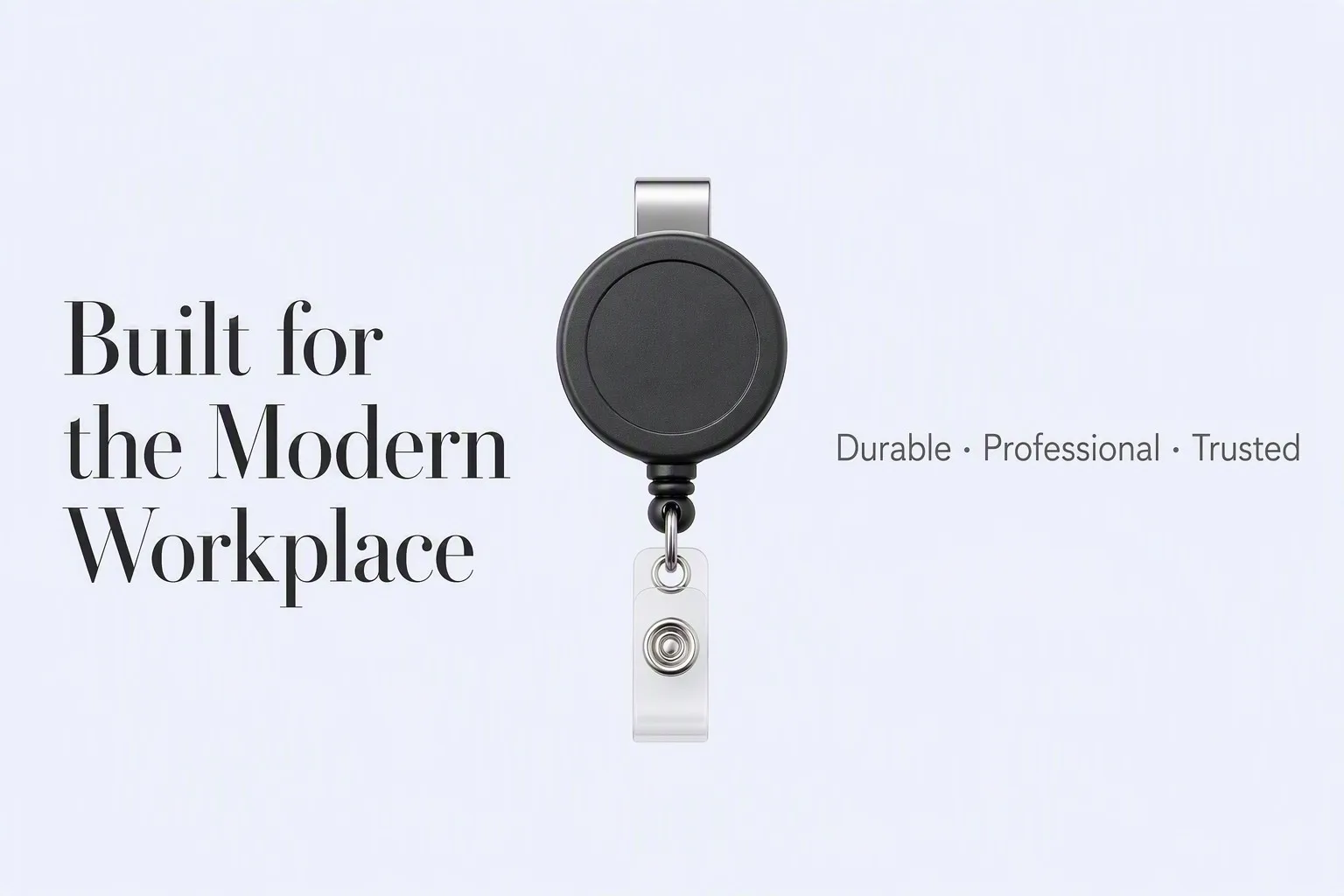 Badge reel closing banner &mdash; built for the modern workplace