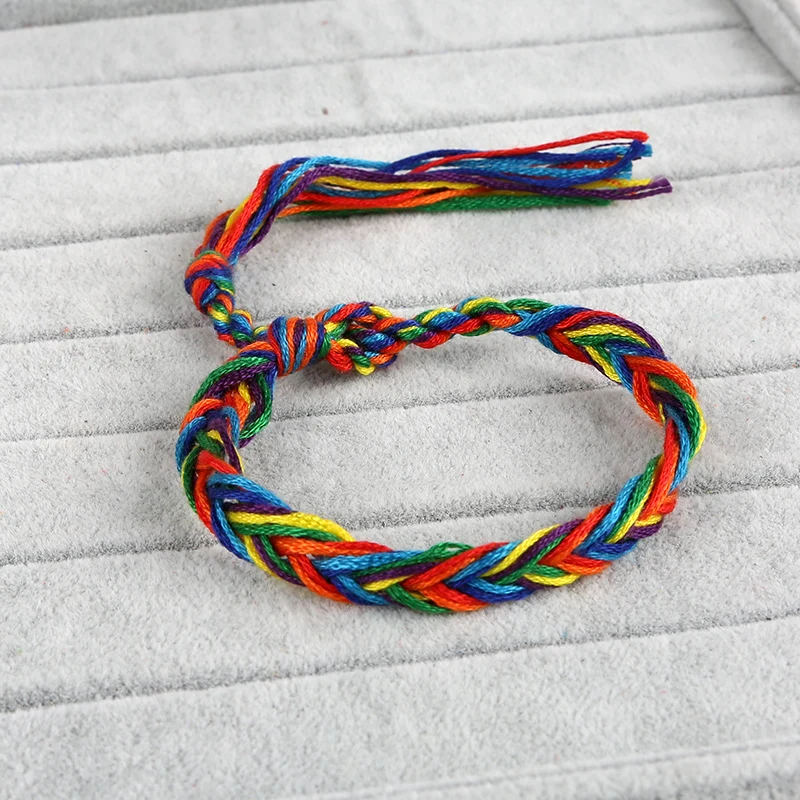 Handmade Braided Rainbow Rope Bracelet Jewelry Set Gifts Buy Handmade