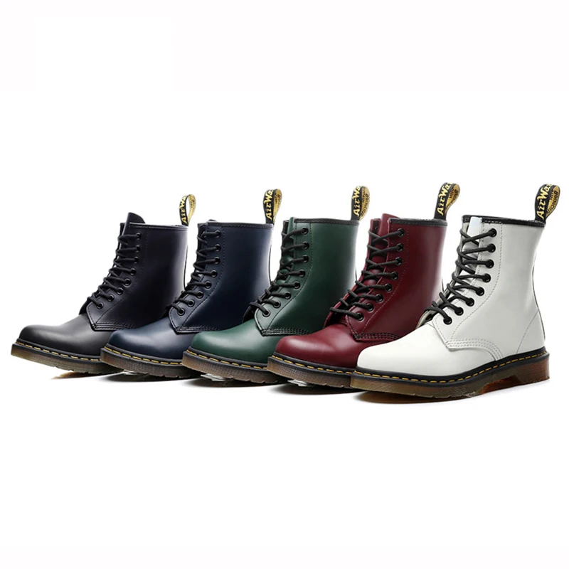 

Plus Size Factory Wholesale Dr Martin Boots Soft Genuine Leather Ankle Casual Shoes Women Men Unisex Lovers High Top Shoes