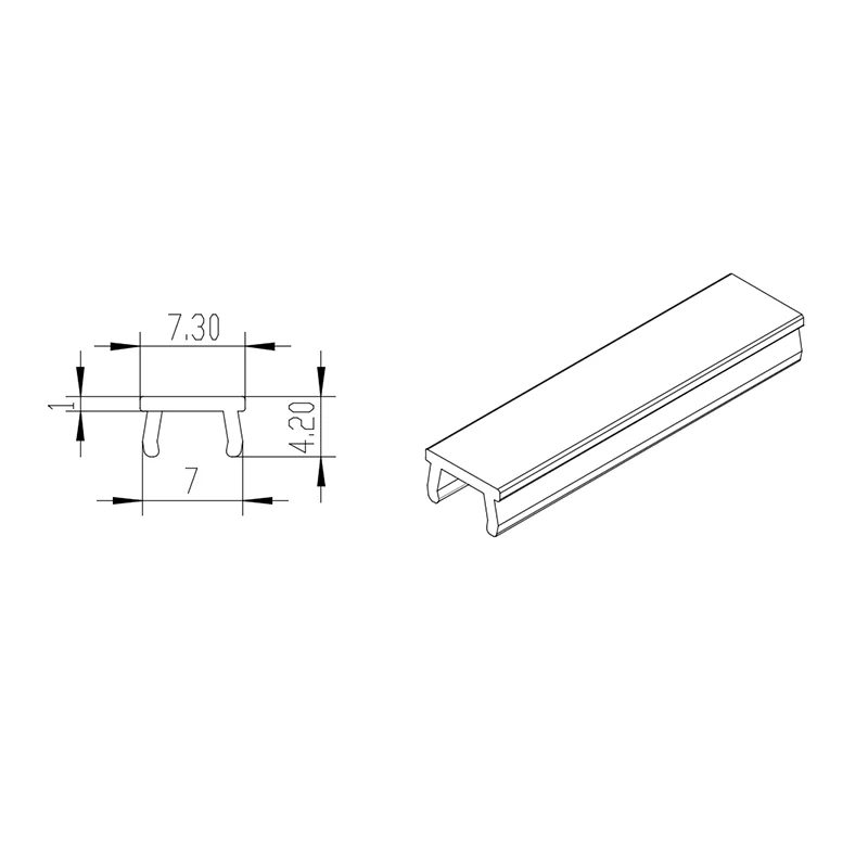 Extrusion Aluminum T Slot Cover For Industry And Equipment Different