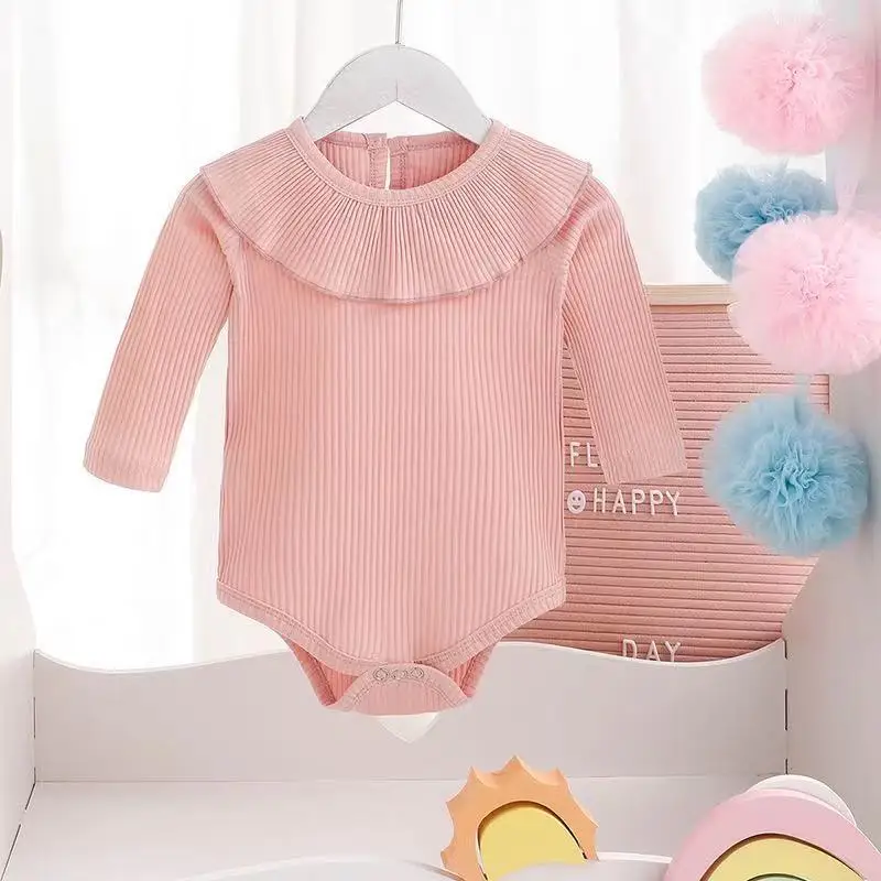 

summer fashion cute high quality short sleeve solid color baby boys girls knitted rompers and jumpsuit rompers, Customized color