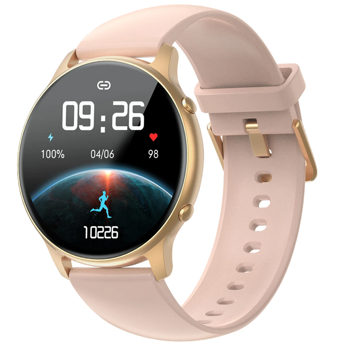 

2022 New Round Screen Touch Women Design Smartwatch Onwear App 300mah Big Battery Waterproof Smart Watch LW36