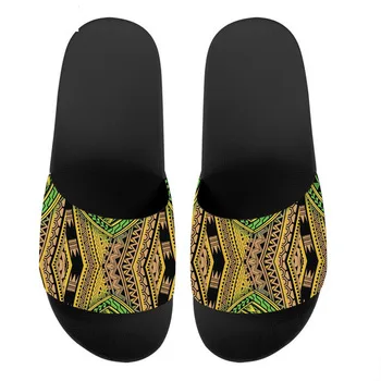 

Polynesian Traditional Tribal Print Ladies Slippers Wholesale Women Sandals Slippers Casual Open Toe Non Slip House Slippers, Customized