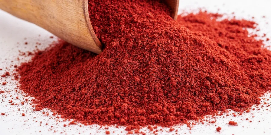 Bowl of bright red ground sumac