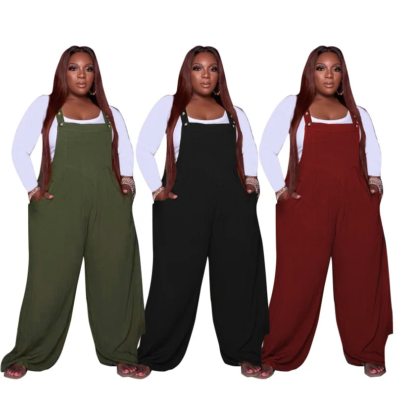 

YD6615 - New arrivals long sleeve two piece set clothing loose wide leg plus size jumpsuits for women