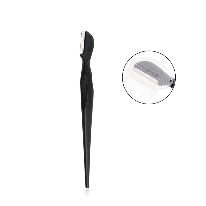 

Round Black Eyebrow Razor Amazon Hot Sell Eyebrow Trimmer Razor With Plastic Cover