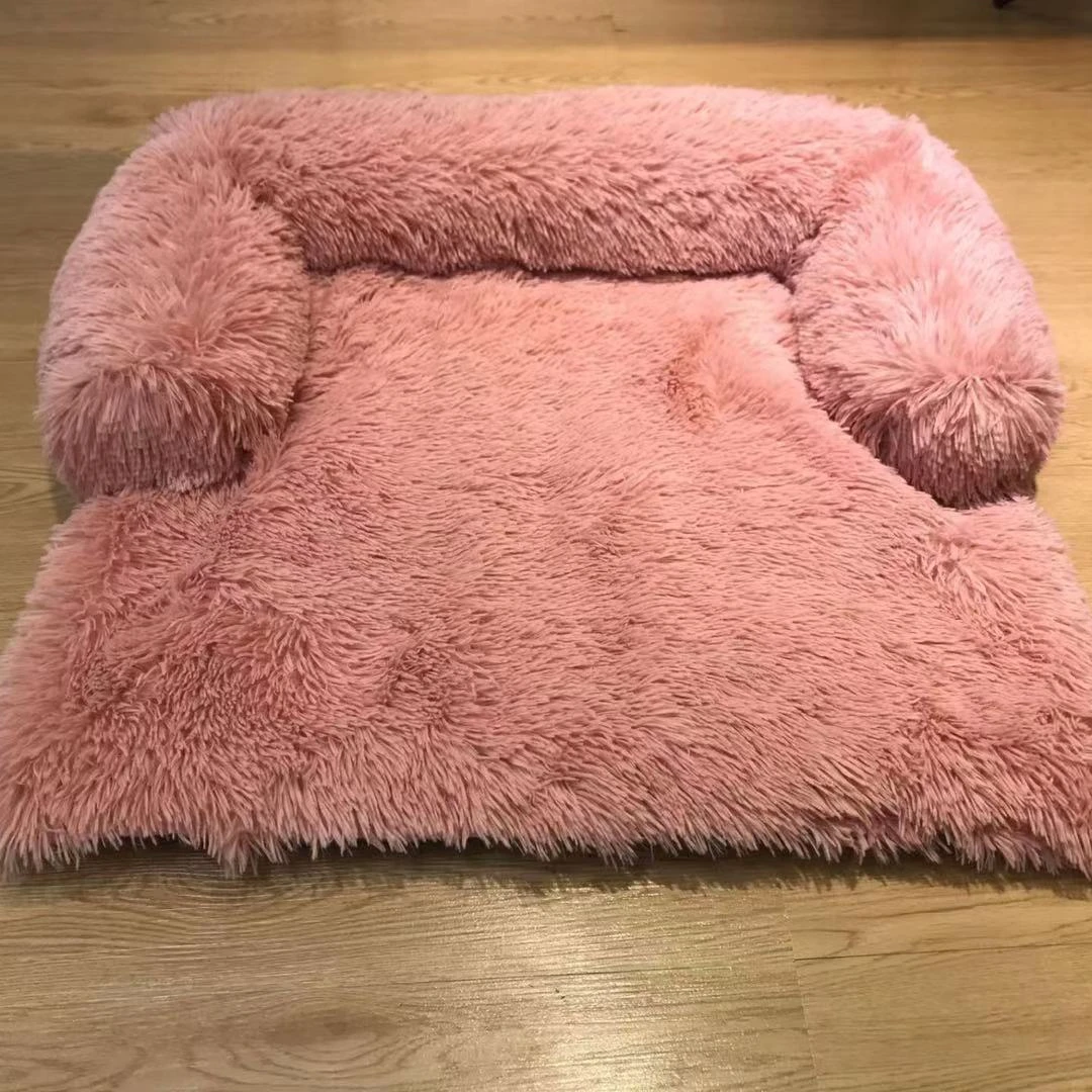 

Plush dog kennel sofa bed Plush blanket dog kennel cushion integrated pet kennel fully removable dog bed