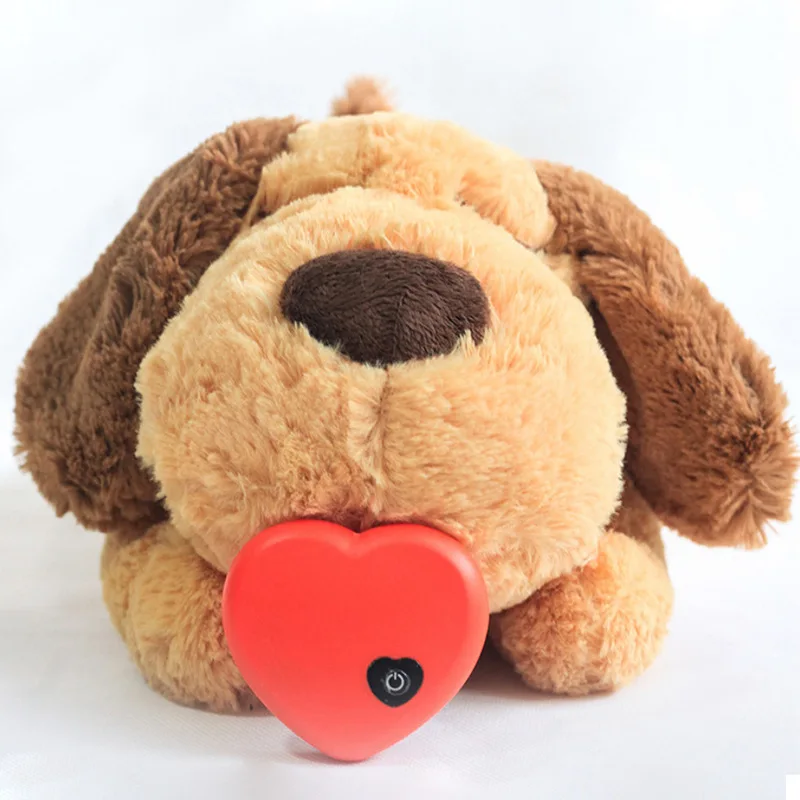 

2023 New Hot Eco Friendly Anti-Anxiety Stuffed Heartbeat Pet Training Plush Puppy Dog Plush Stuffed Toys