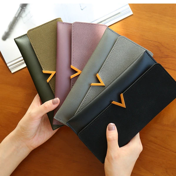 

Women Long Wallet Clutch Purse Luxury Design Lady Leather Money Bag Double Zipper Female Wristlet Phone Wallet For Women Fashion