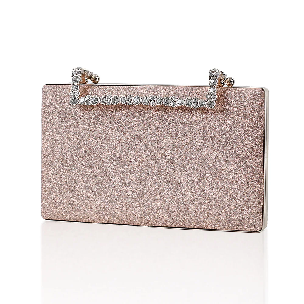 

Luxury diamond handle wedding party women purse shoulder clutch chain ladies evening bags