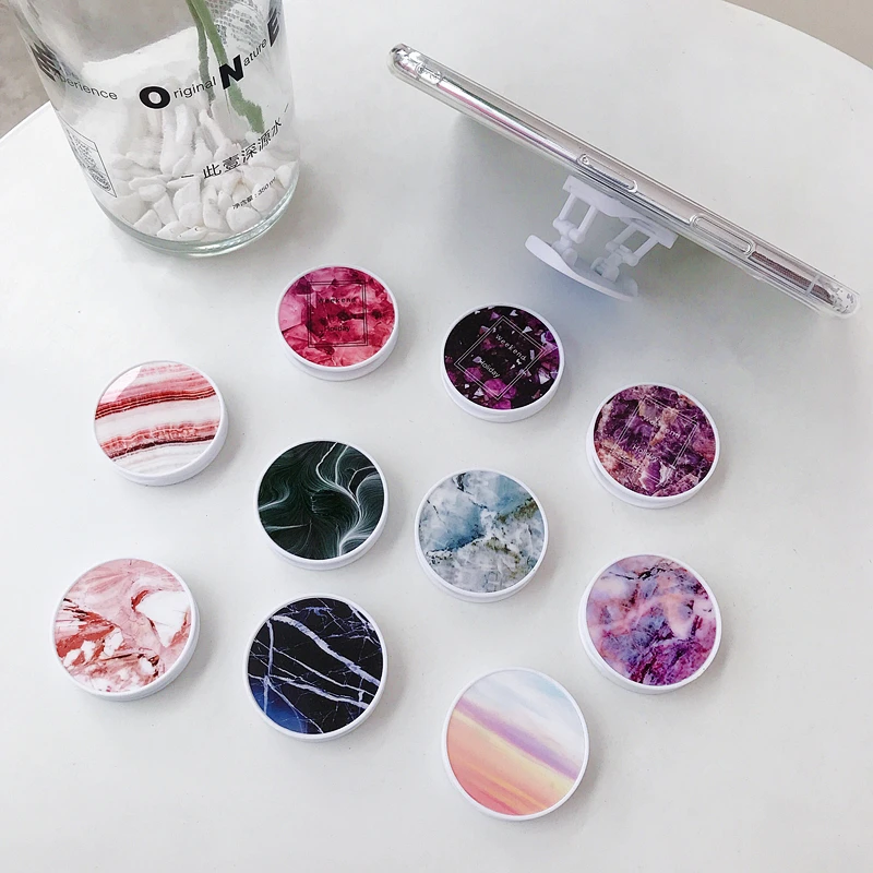 

Luxury Colorful Marble Foldable Stand Holders For All Phones and Tablets Mobile Phone Universal Finger Ring Holder
