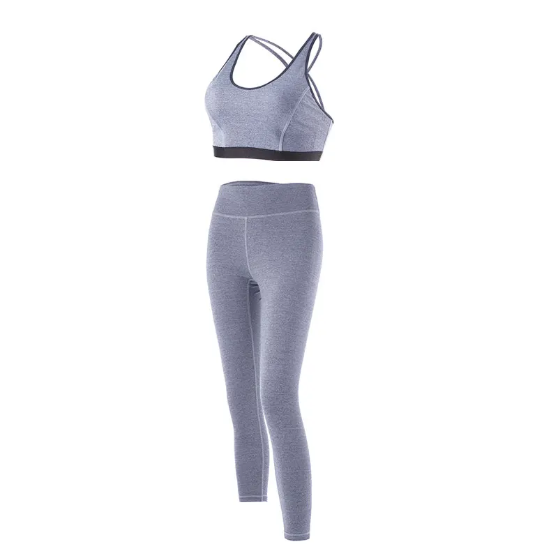 

Ready Stock Sports Bra Vest and Women Sport Leggings Two Suit Gym Sportswear Fitness & Yoga Wear Sets Solid Pattern for Adults