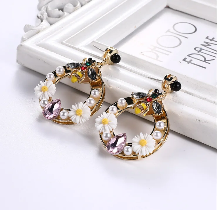 

Wholesales flower jewelry earring alloy earrings for girls