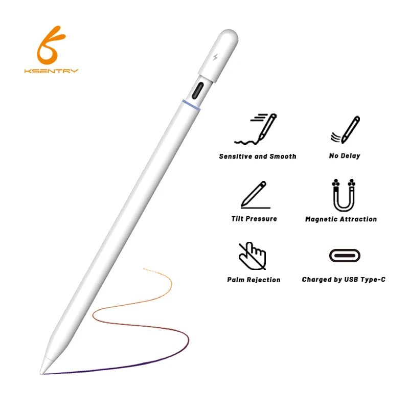 

Ksentry P8 pro metal phone Tablet pens with custom logo laptop smart pen For Apple ipad pencil Stylus pen