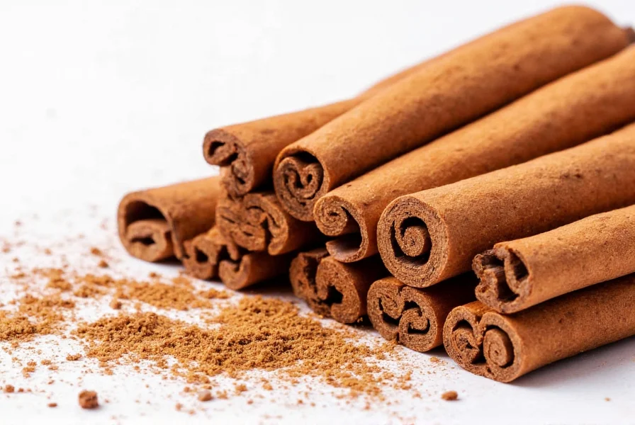 Thick, single-layer cinnamon quills with dark reddish-brown color