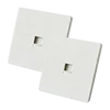 Customized TEL socket outlet BS/UK/British golden panel single one 1 hole 6 core fixed line telephone message plug wall socket