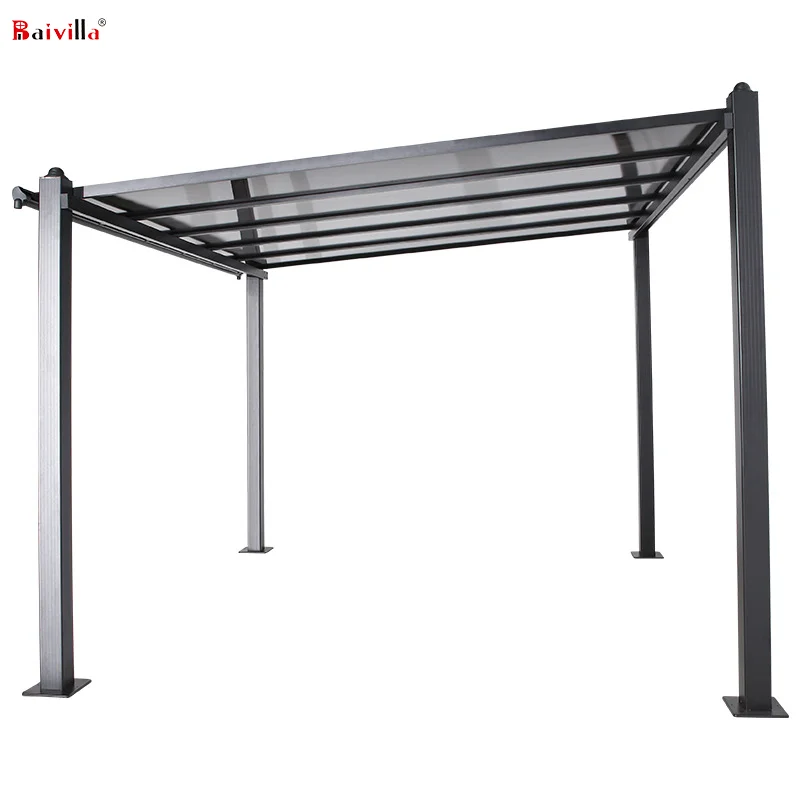 

Classical Corinthian-style Design Uv Resistance Polycarbonate Roof Outdoor Anti-rust Aluminum Sheds For Sale, Customized colors