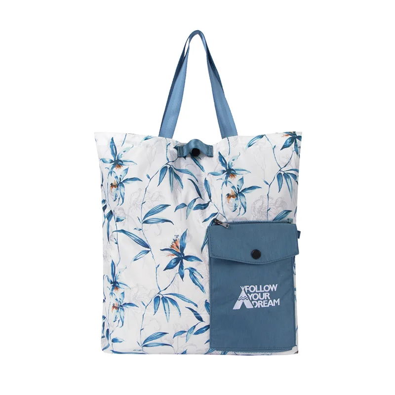 

BSCI Custom Floral Printing Polyester Shopping Tote
