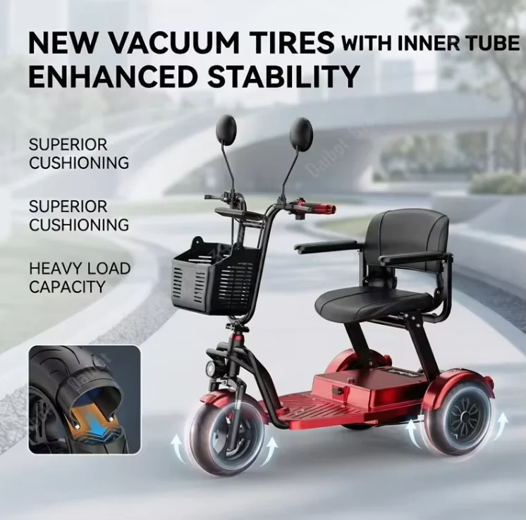 Family Double Motor Electric Scooter Senior Folding Removable Battery/Basket 48V 1000W Powerful Electric Tricycle Adults Girls