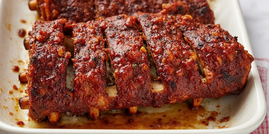 Ribs with dark cocoa rub