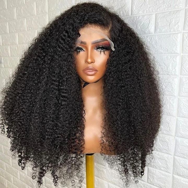 Wholesale Raw Vietnamese Human Hair Kinky Curly 13x4 Lace Frontal Wig for Black Women Natural Hair Short and Long Lace Wig
