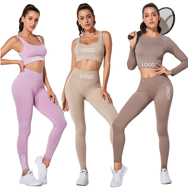 

5 Pieces Womens conjuntos deportivos mujer sportkleidung Fall 2021 Customized Logo Sportswear Workout Sets Appearel Gym Clothing, Accept customized colors