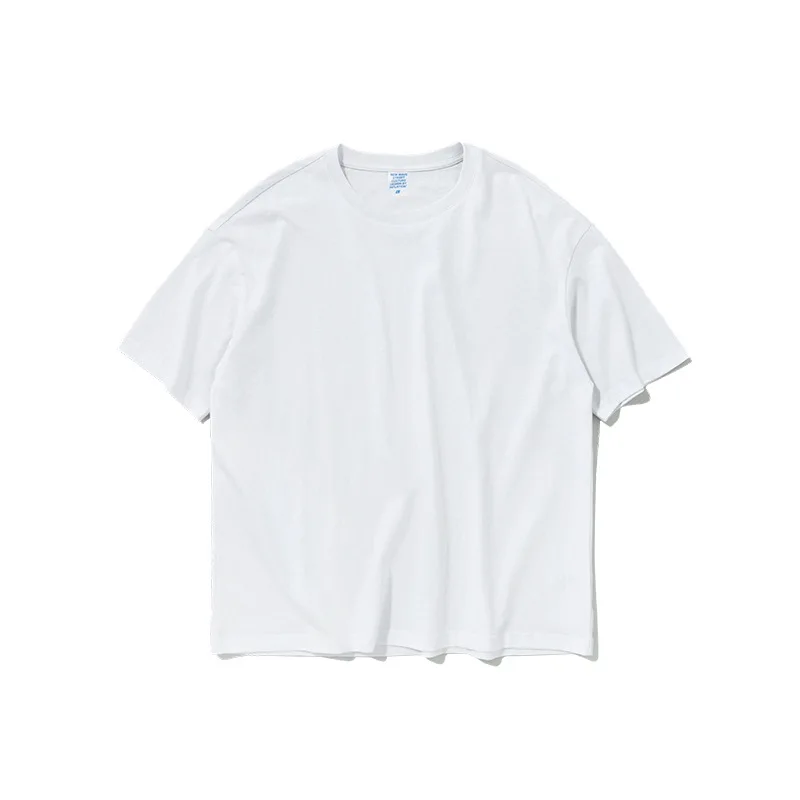 2021 Plain White Oversized Tshirt Mens Custom 100% Cotton Drop Shoulder ...