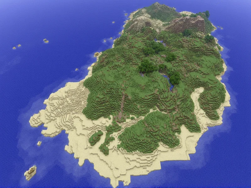 Minecraft map showing explored and unexplored areas