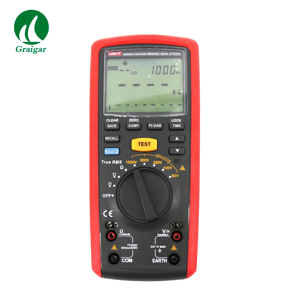 UNI-T UT505A UT505B Insulation Resistance Tester OHM True RMS Digital Resistance Meter 1000v 200g Megohmmeter Multimeter