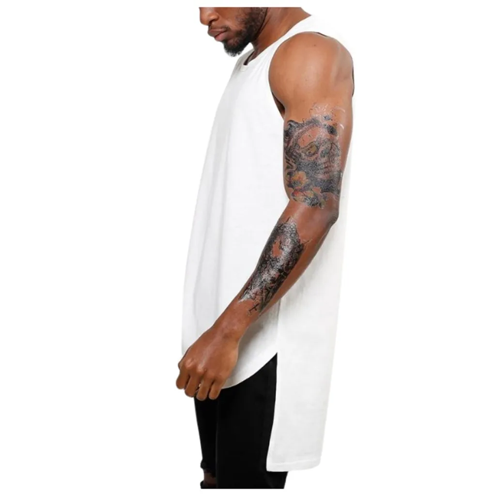 

Fitness High Quality Men Gym Sleeveless Hoodies Workout Sweatshirt Basketball Clothes Fast Dry Vest, Picture