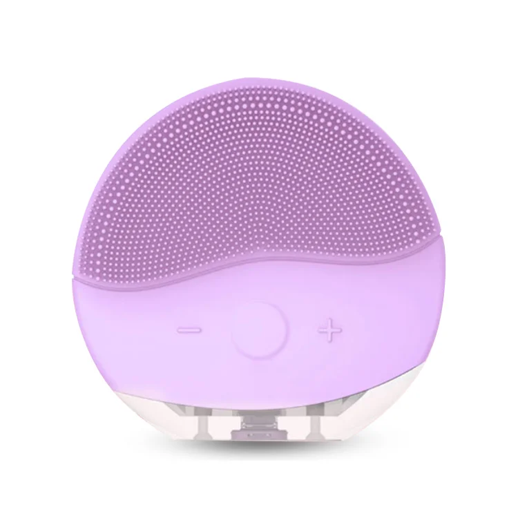 

Electric Facial Cleansing Brush Portable Face Cleaner Brush Silicone Sonic Waterproof Deep Pore Cleaning Skin Massage Device, Pink,light green