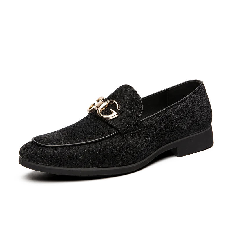 

Wholesale Italian Men Dress Formal Casual Black Leather Loafer Shoes Genuine Manufacturer, Optional