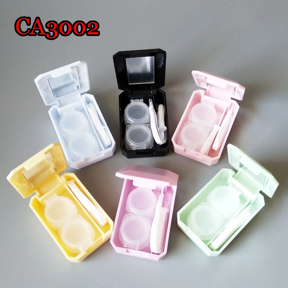 

simple solid small contact lens mate/box, portable travel kits CA23002