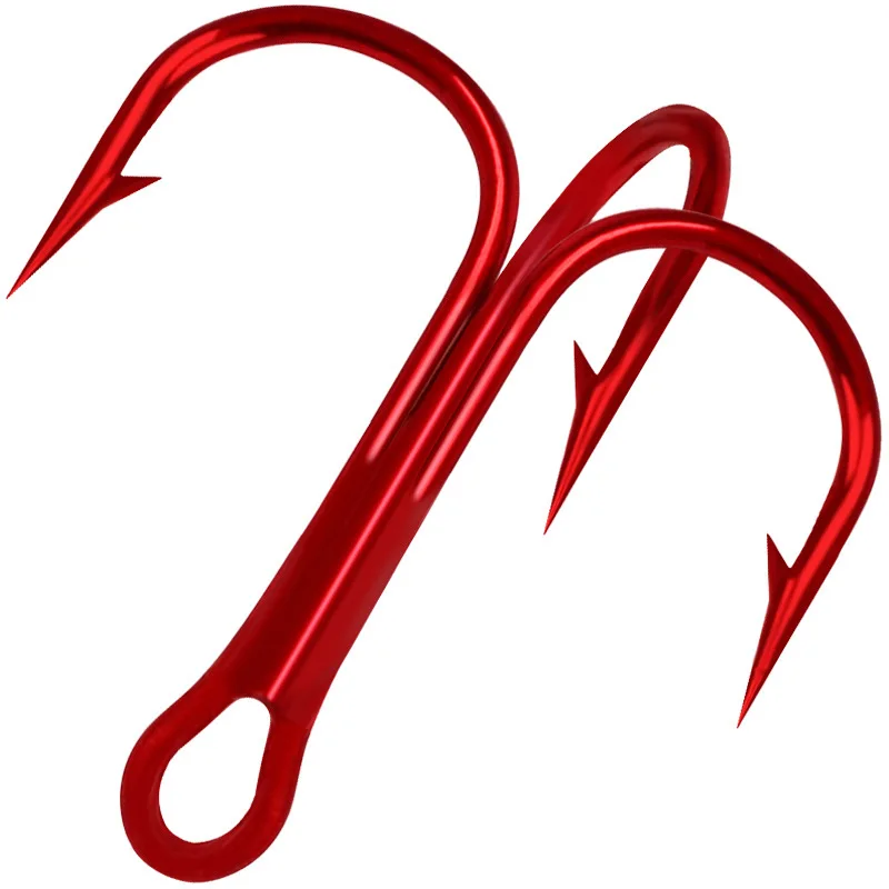 

Barbed Red nickel Fishing Triple Hook