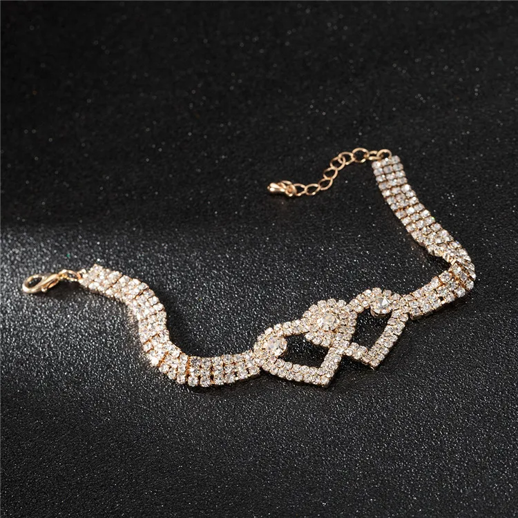 

Fashion Fashion Jewelry Jewelry Rhinestone Simple and Slender Lady Bracelet B220, Silver,gold or custom