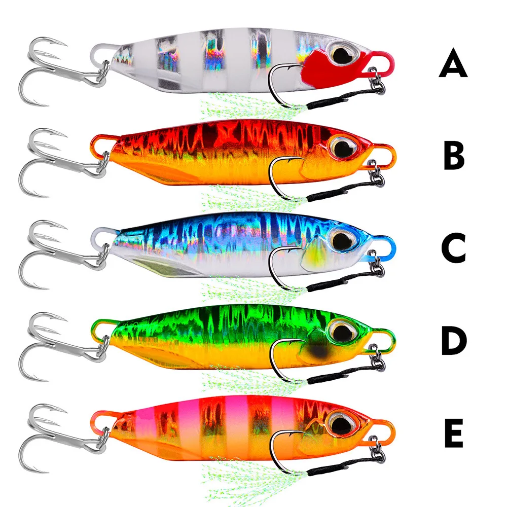 

Luminous bait salt water fishing lures metal jigging lead fish lure 100g