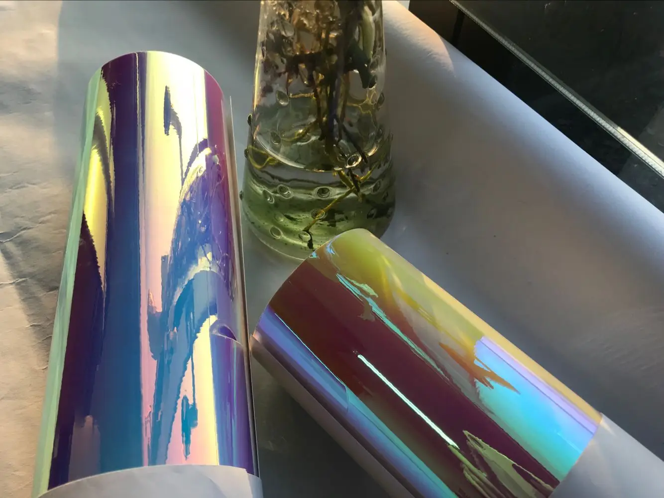 批发透明透明 pet 彩虹聚酯可移动自粘膜 - buy 透明 pet 自粘薄膜