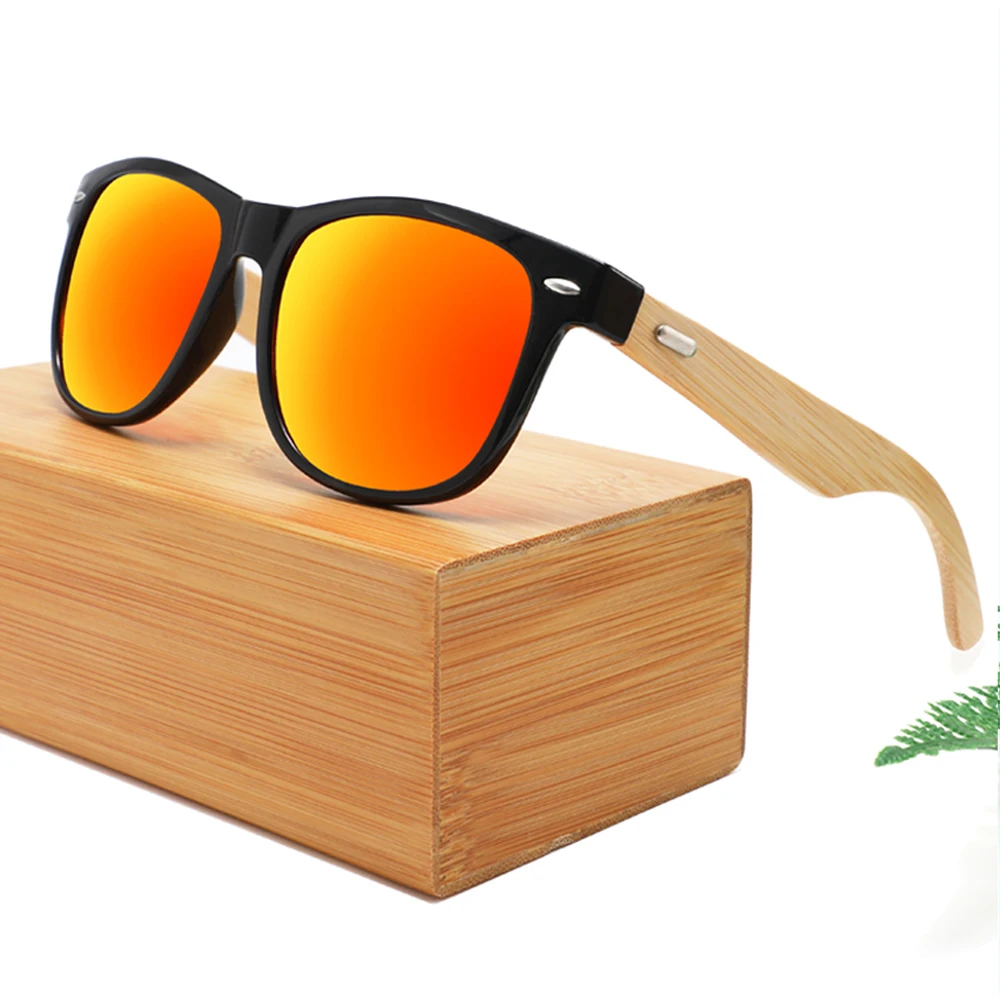 

2022 New arrival stylish custom logo gafas de sol sun glasses plastic frame walnut wooden sunglasses bamboo