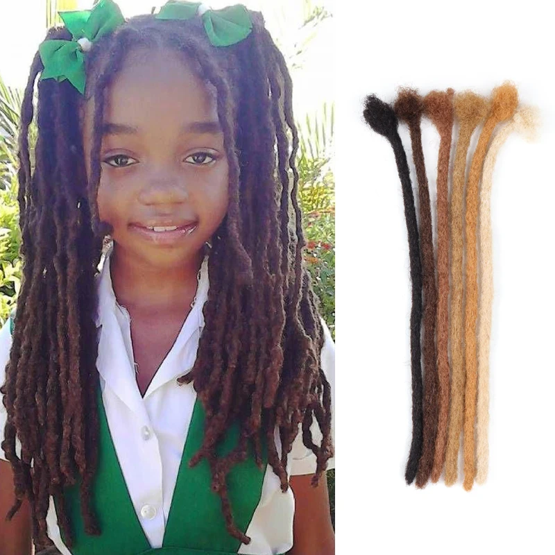 

HEFEI VAST soft dreadlock dread lock extension human hair loc extensions small size 0.4cm for kids dreadlock extensions small