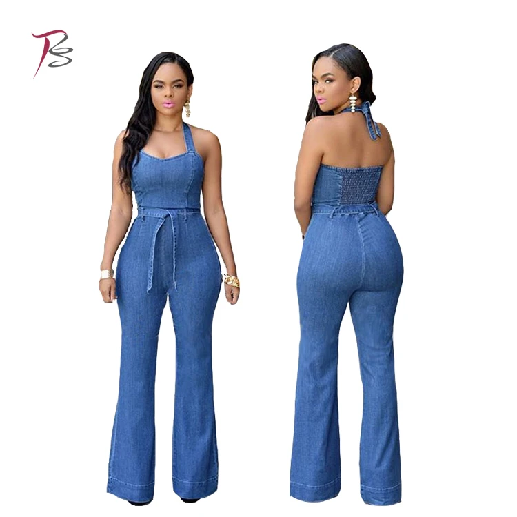 

New Arrivals Sleeveless Washed Ripped Ladies Denim Jumpsuit One Piece Female Clothing Denim Jumpsuits Women 2020