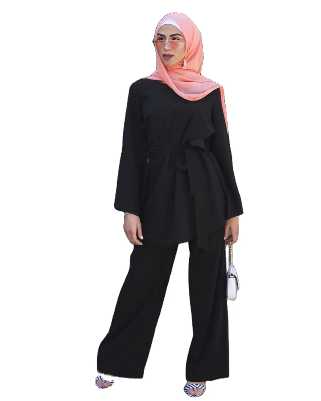 

B020 HJ Wholesale Islamic Clothing Women Prayer Muslim Two Piece Set, Picture