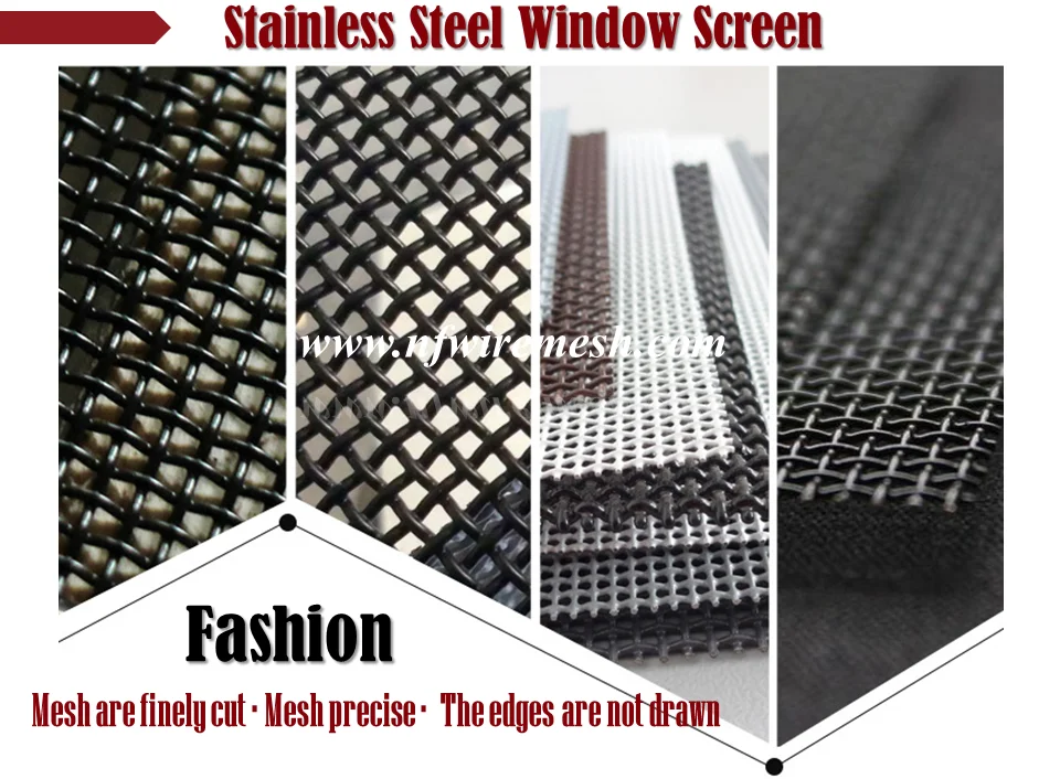 Stainless Steel Security Window Door Shutter Anti-Theft Mosquito Magnet Insect Mesh(Guangzhou Factory)