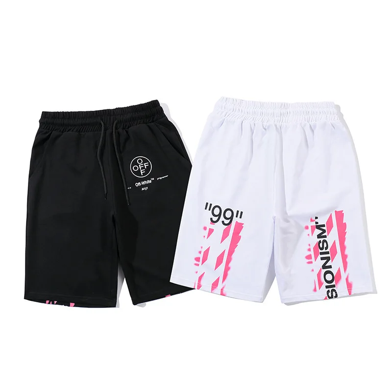 

IHJ3816 Spring and summer men's trousers alphabet print casual sweat shorts