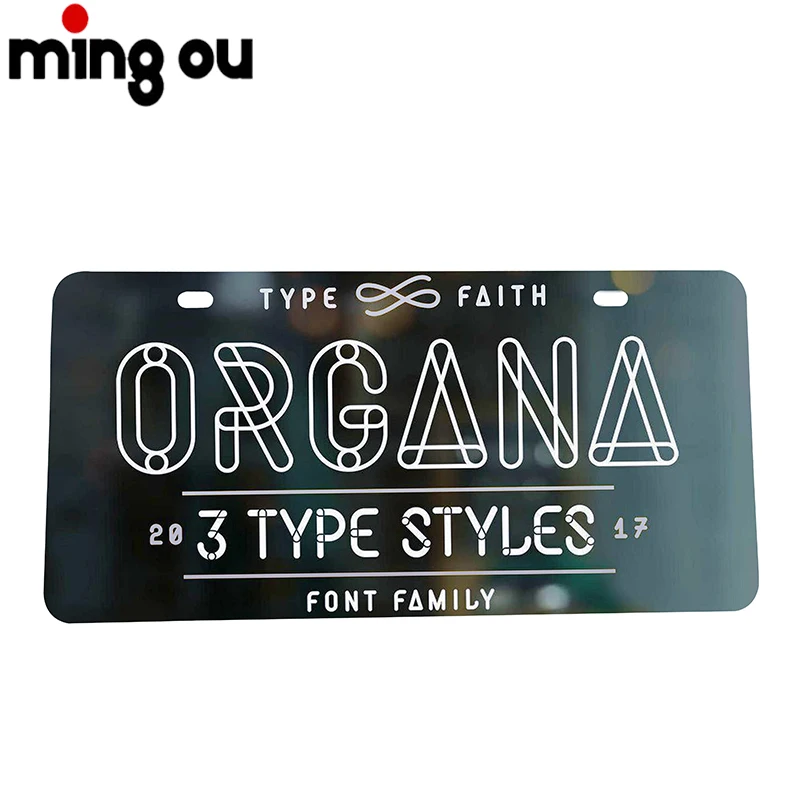 

Hot Personalized Aluminum Printable Blank Car Tag Sublimation License Plate-2 holes