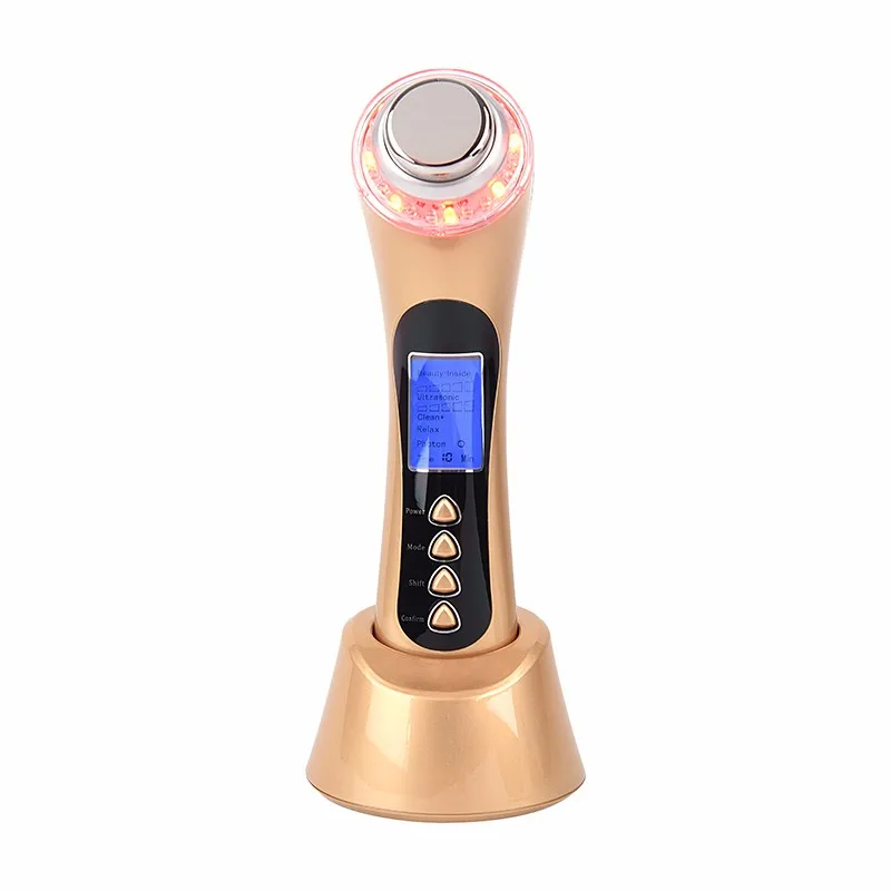 

Rechargeable Facial Massager Led Light Therapy Photon Ultrasonic Beauty Machine