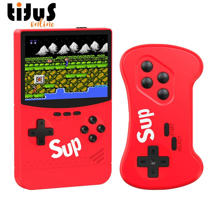 

Q11D 3.5 Inch Handheld Retro Game Console handheld game player SUP 500 in 1 Cheap Game Consoles TV Connection gamepad, Red black