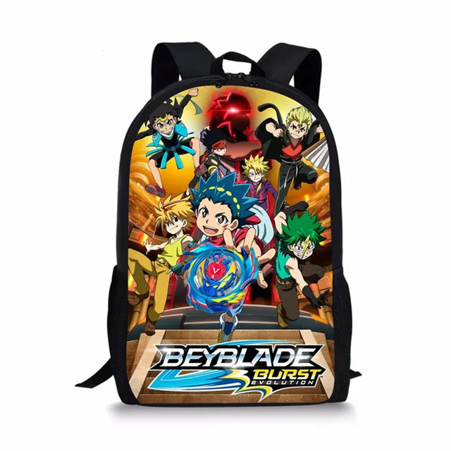 

New Design Game Anime Beyblade Burst Printed Kids Children Toddlers College Boy mochilas escolares School Bags Backpack Bookbags, Customized