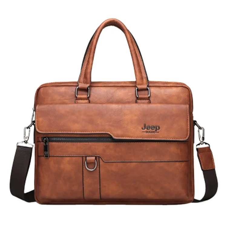 

W207 New High Quality Lawyers Custom Made Men Business Leather Briefcase Laptop Bag Men With Secret Compartment