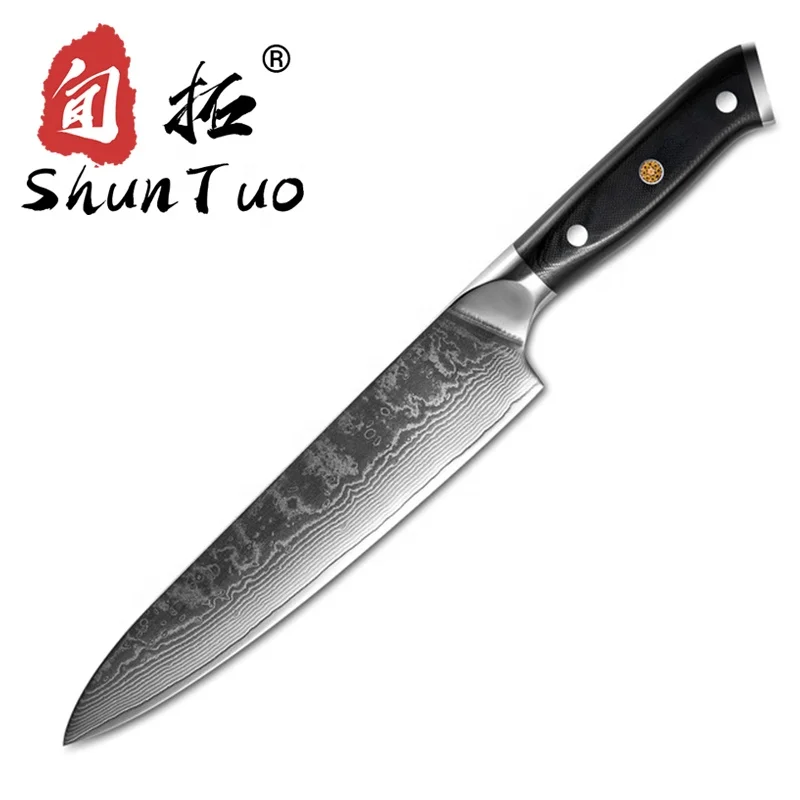 

custom best super sharp stainless steel japanese master vg10 damascus pattern japan 8 inch chef knife, Customized color